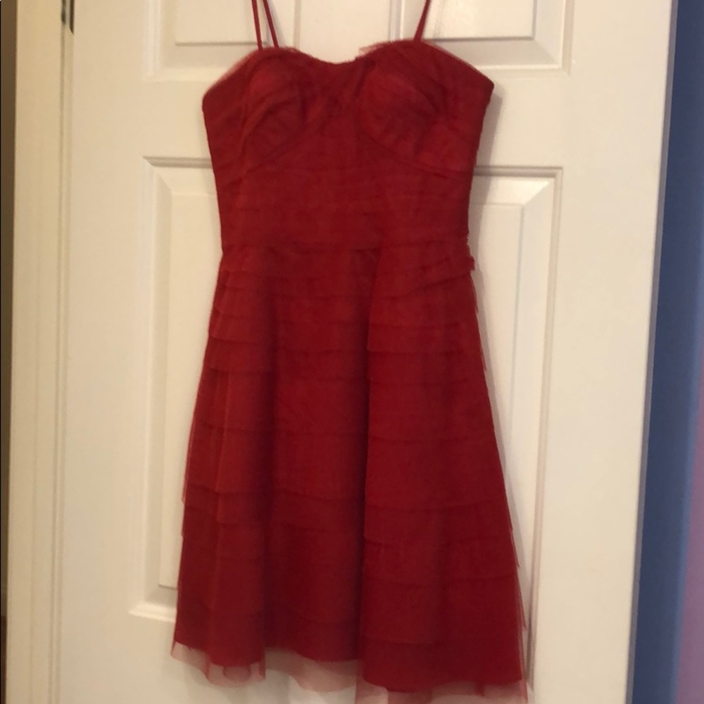 Red ballet tool formal dress